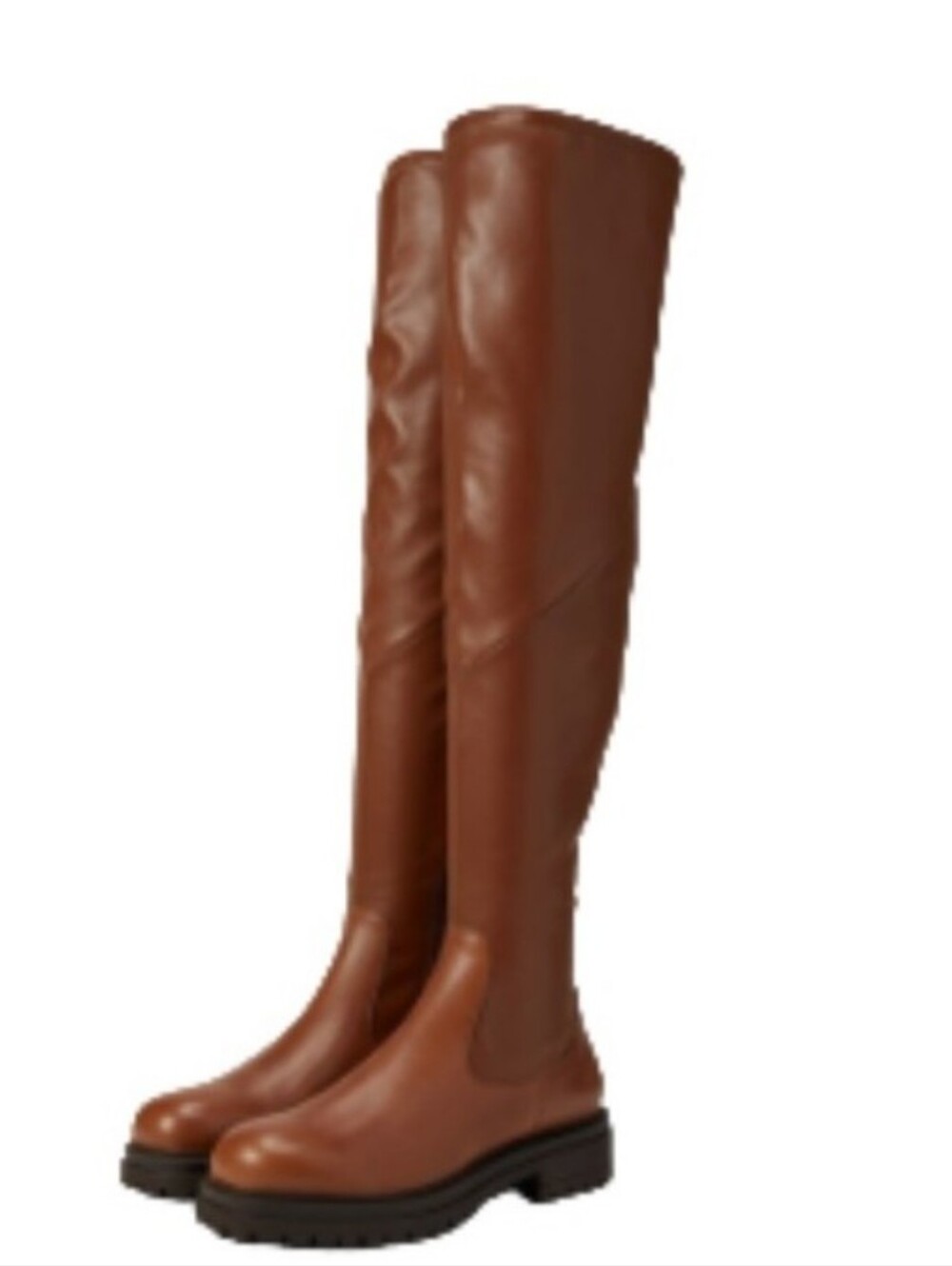Charles David Erratic Faux Leather Over The Knee Cognac Colored Boots Size: 6